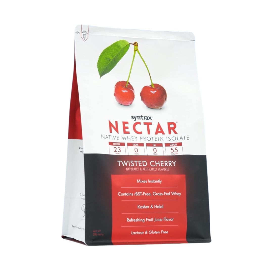 Syntrax Nutrition Nectar 100% Whey Protein Isolate Powder Refreshing Fruit 2 lbs