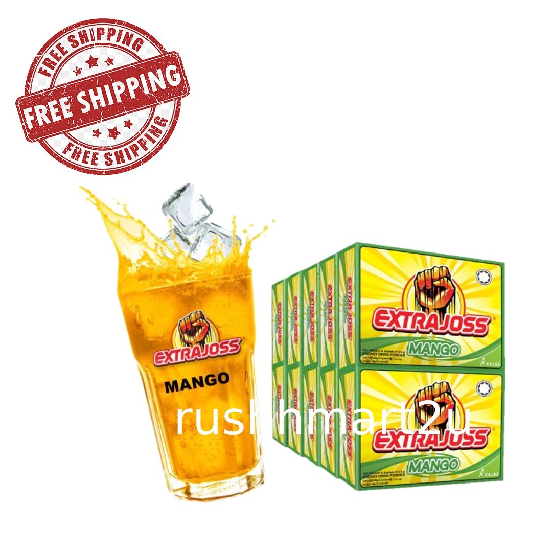 EXTRA JOSS Mango Flavor 10 Box (60 Sachets) Energy Drink Powder FREE SHIPPING