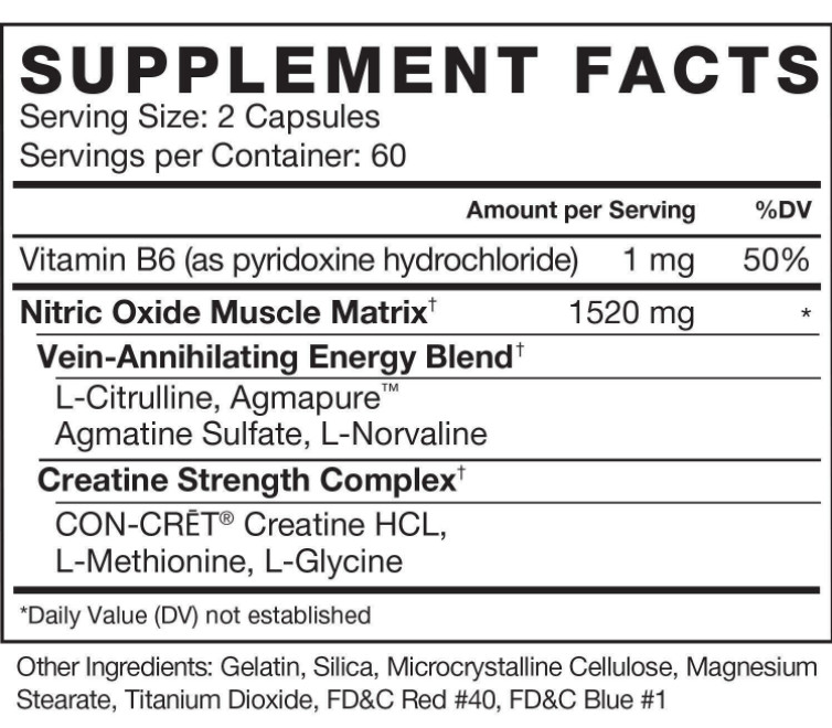 Force Factor VolcaNO Strength-Explosive Endurance & Nitric Oxide Booster 120ct