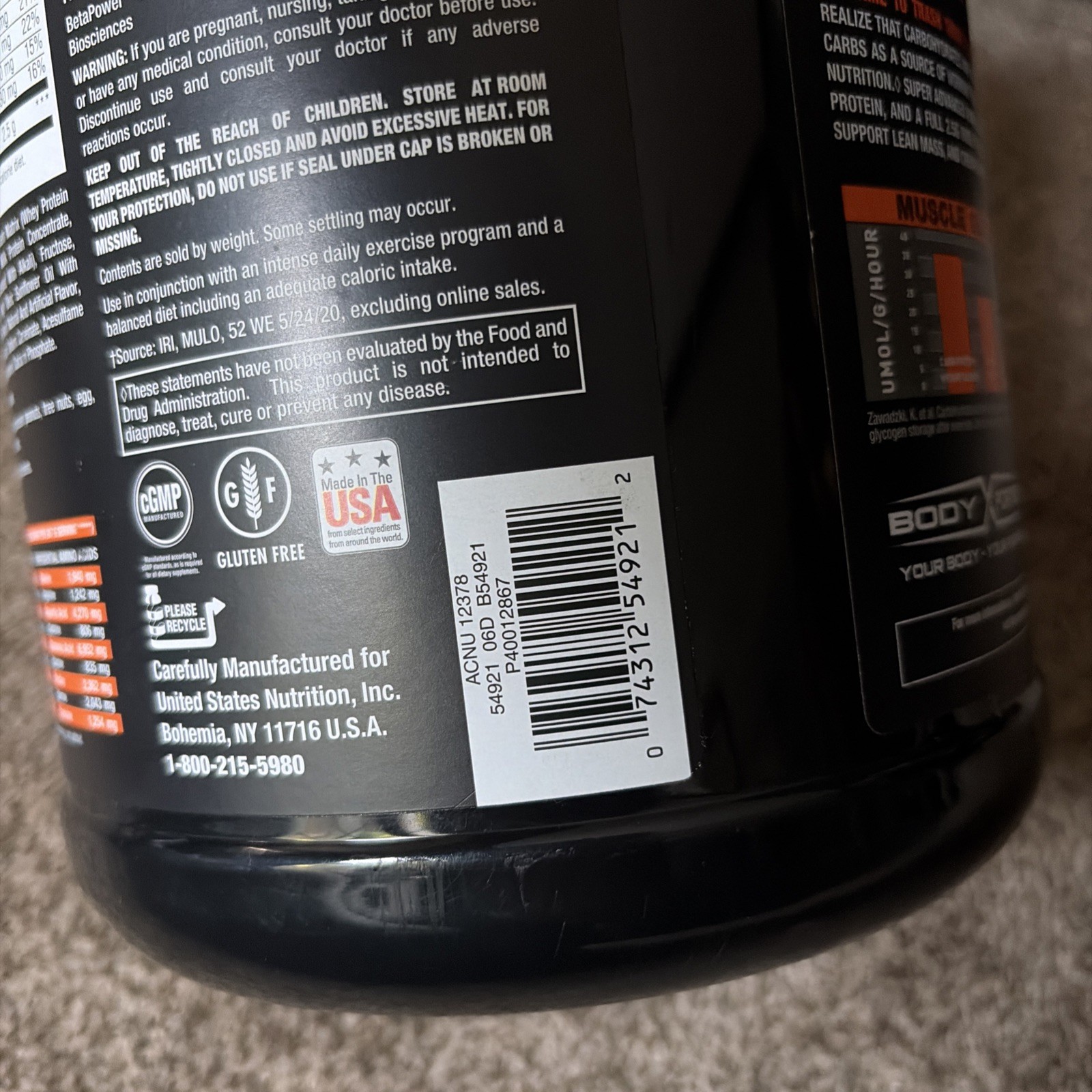 Body Fortress Super Advanced Mass Gainer Chocolate 4 Lb Protein Powder 11/2026