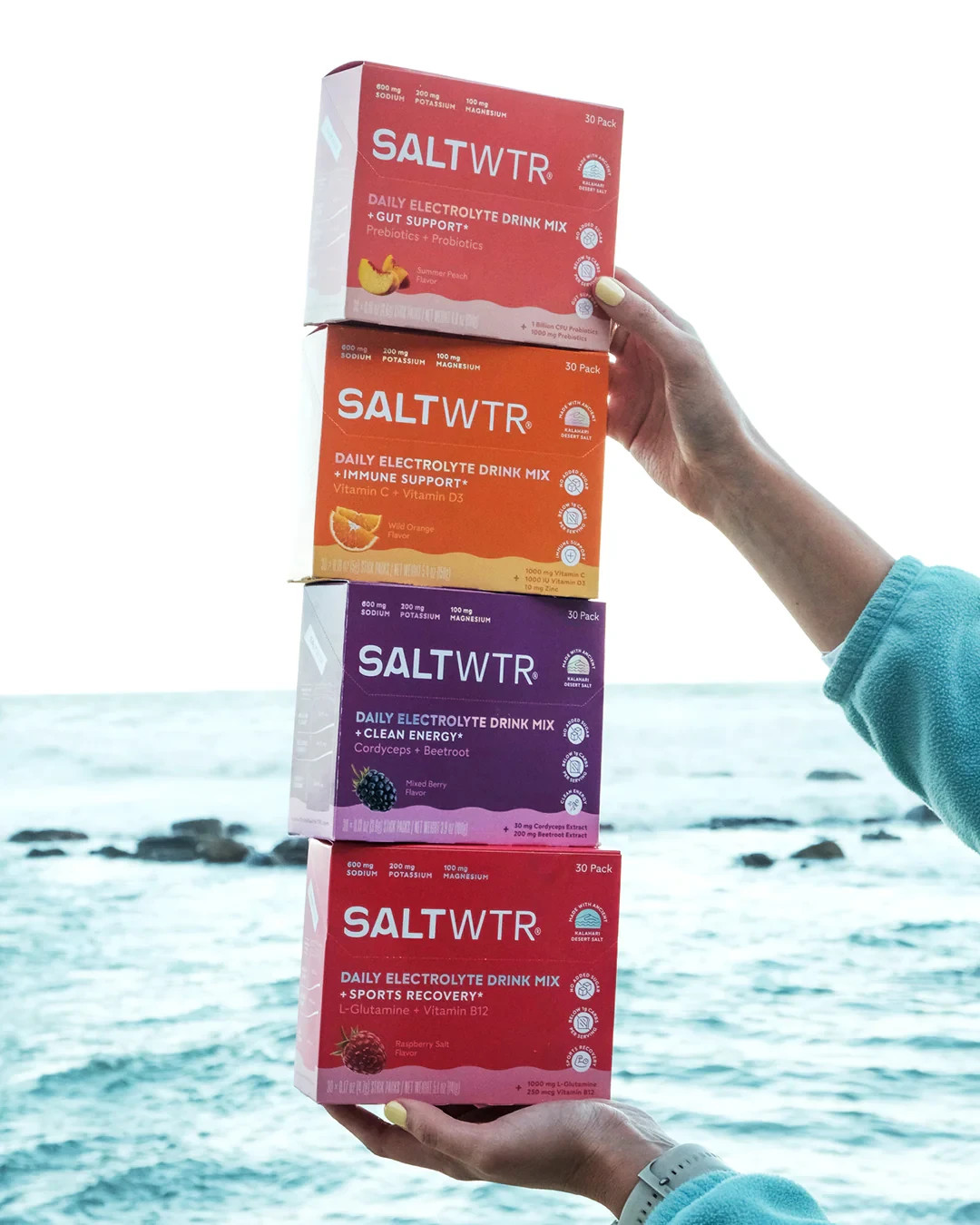 SaltWTR Functional Electrolyte Hydration Drink Mix – Immune Support 30 Pack