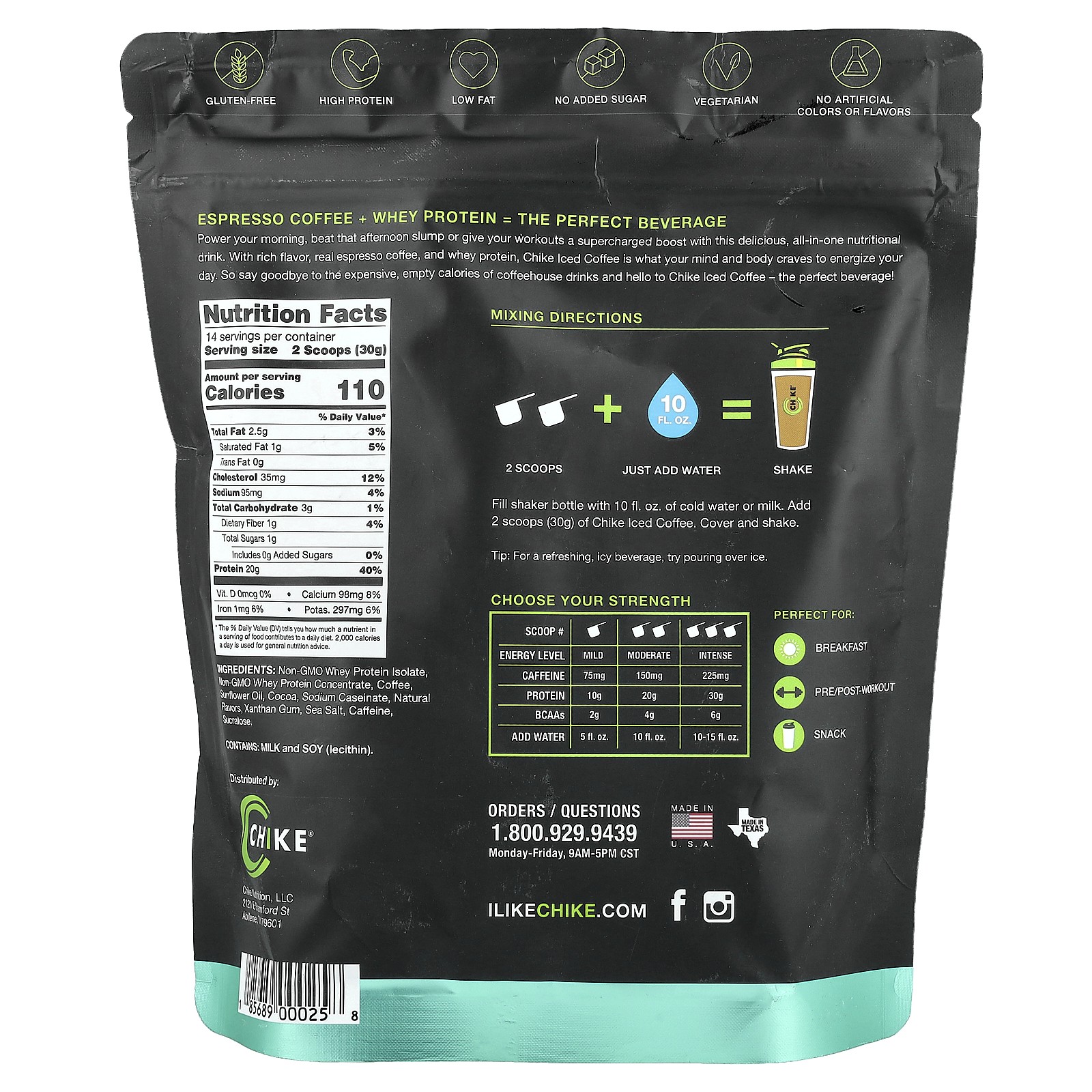 High Protein Iced Coffee, Mocha Mint, 14.8 oz (420 g)