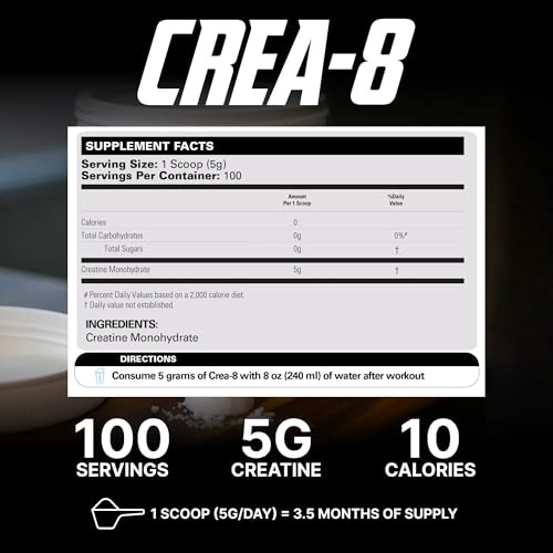 Creatine Monohydrate Powder Micronized 500g 100 Servings Unflavored