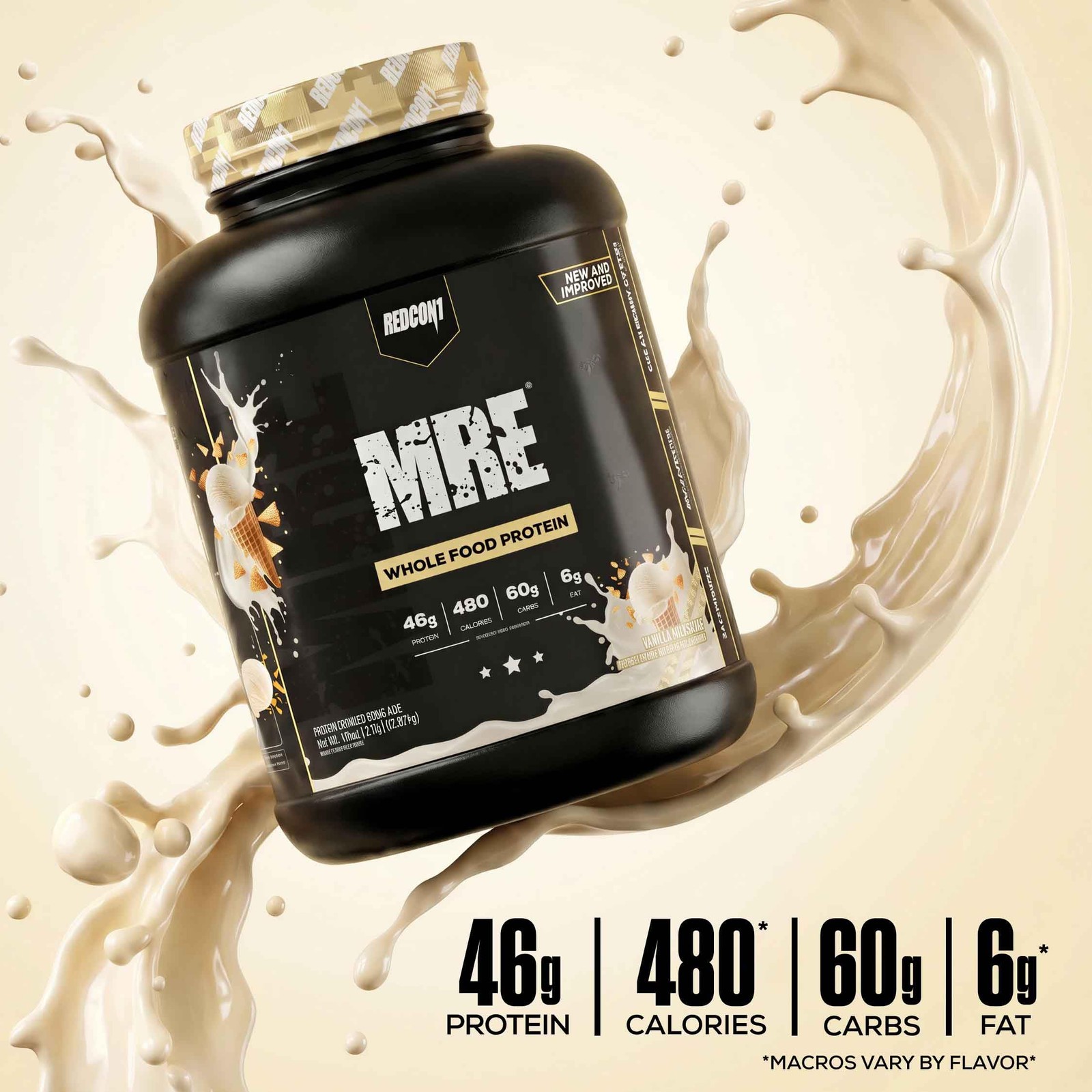 MRE Whole Food Protein Powder, Vanilla Milkshake – Meal Replacement Made