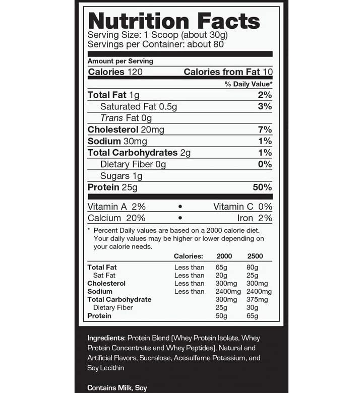Prostar Whey Protein Powder 25 Grams of Protein 80 Servings, Banana, 5.28 lbs