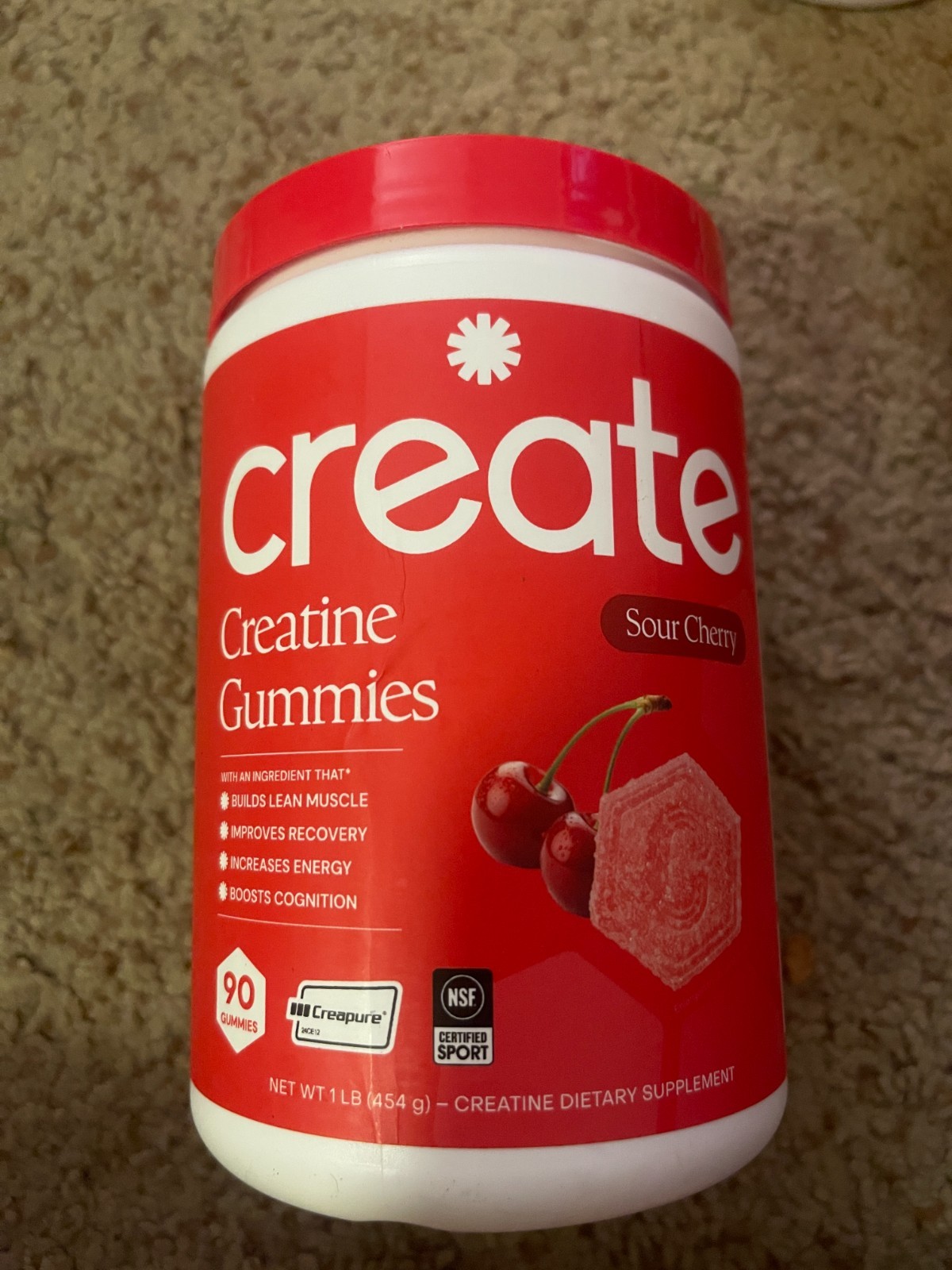 Create Creatine Gummies Monohydrate 5g Muscle Growth Recovery Strength New