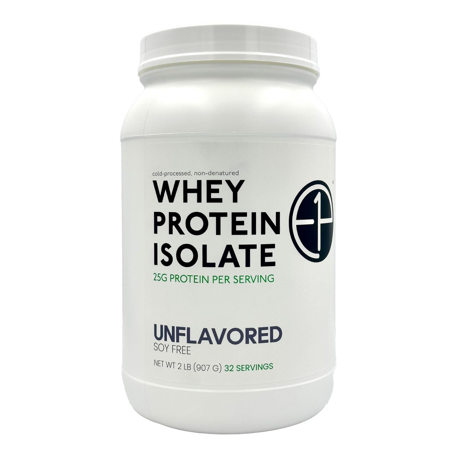 E1P Whey Protein Isolate 2lbs (32 Servings) Unflavored, Non-GMO, Cold-Processed,