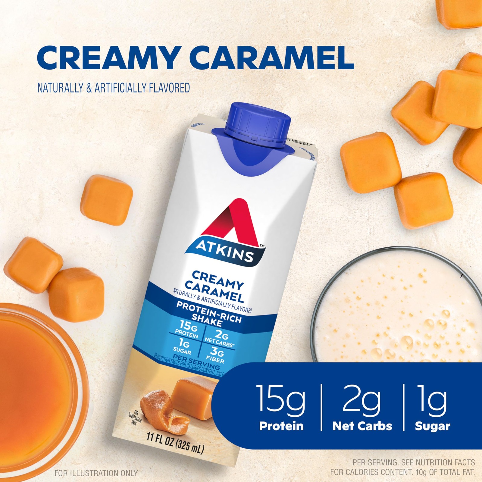 Atkins Atkins Energy Shake Creamy Caramel 4 Count Pack Of 3 604115