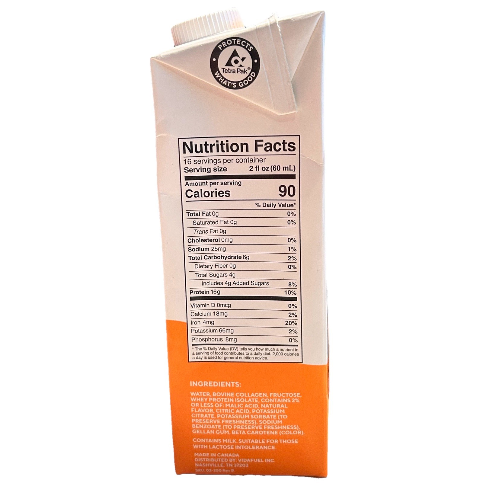 Vidafuel Wellness Protein Drink Citrus Burst 32 oz ~ 16 Servings Carton Exp:1/27