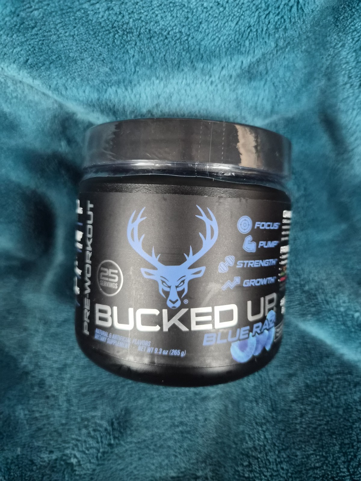Bucked Up Blue Raz Pre-Workout Powder 25 Servings Beta-Alanine Caffeine