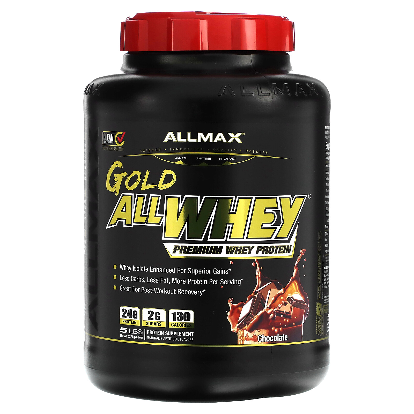 Gold AllWhey, Premium Whey Protein, Chocolate, 5 lbs (2.27 kg)