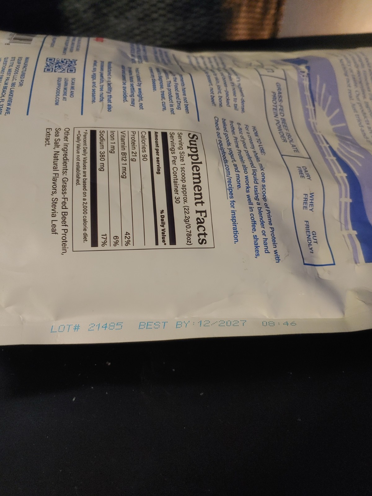 Equip Prime Protein, Salted Caramel, 21g Protein Per Scoop