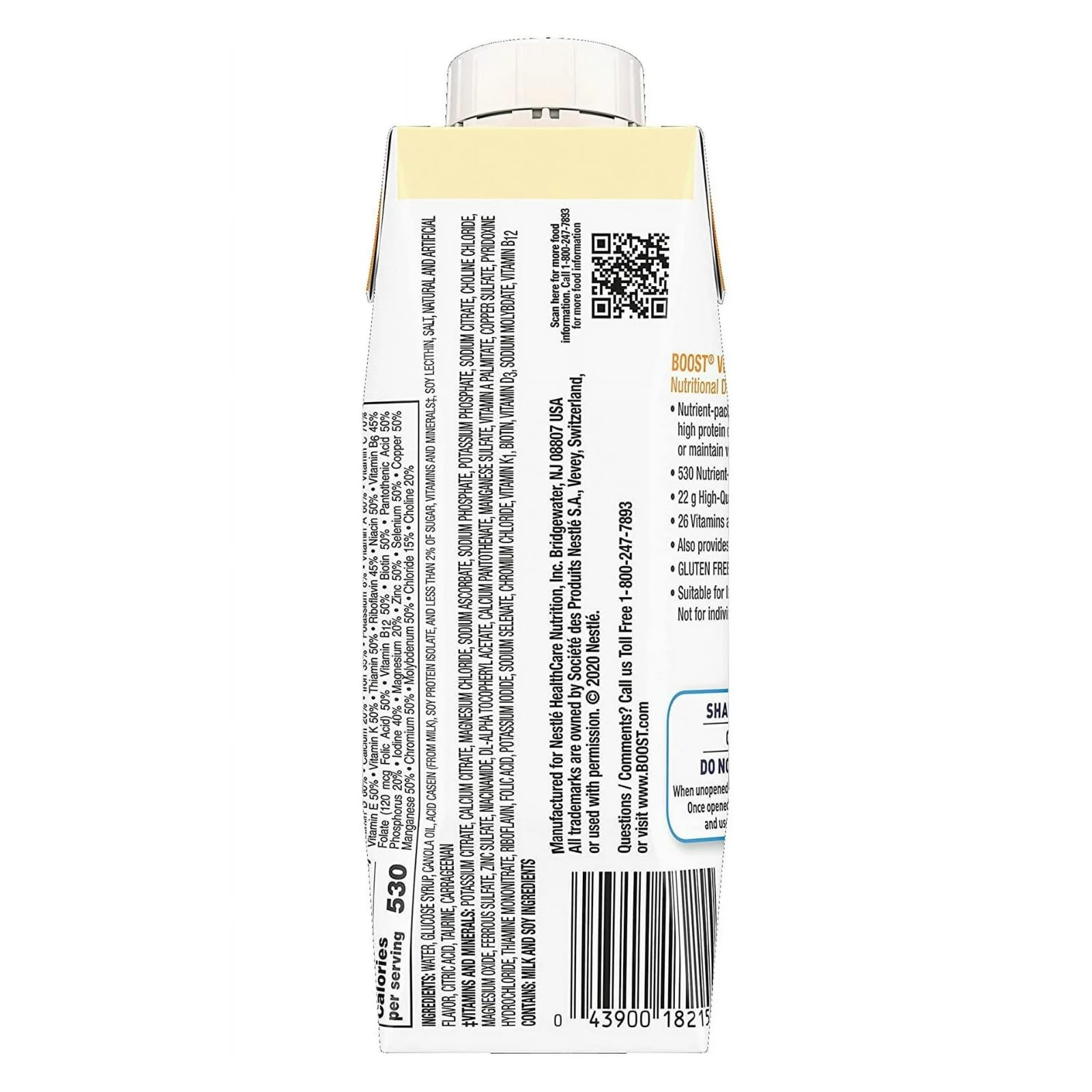 Boost Very High Calorie Nutritional Drink, Protein 8 Fl Oz (Pack of 12)