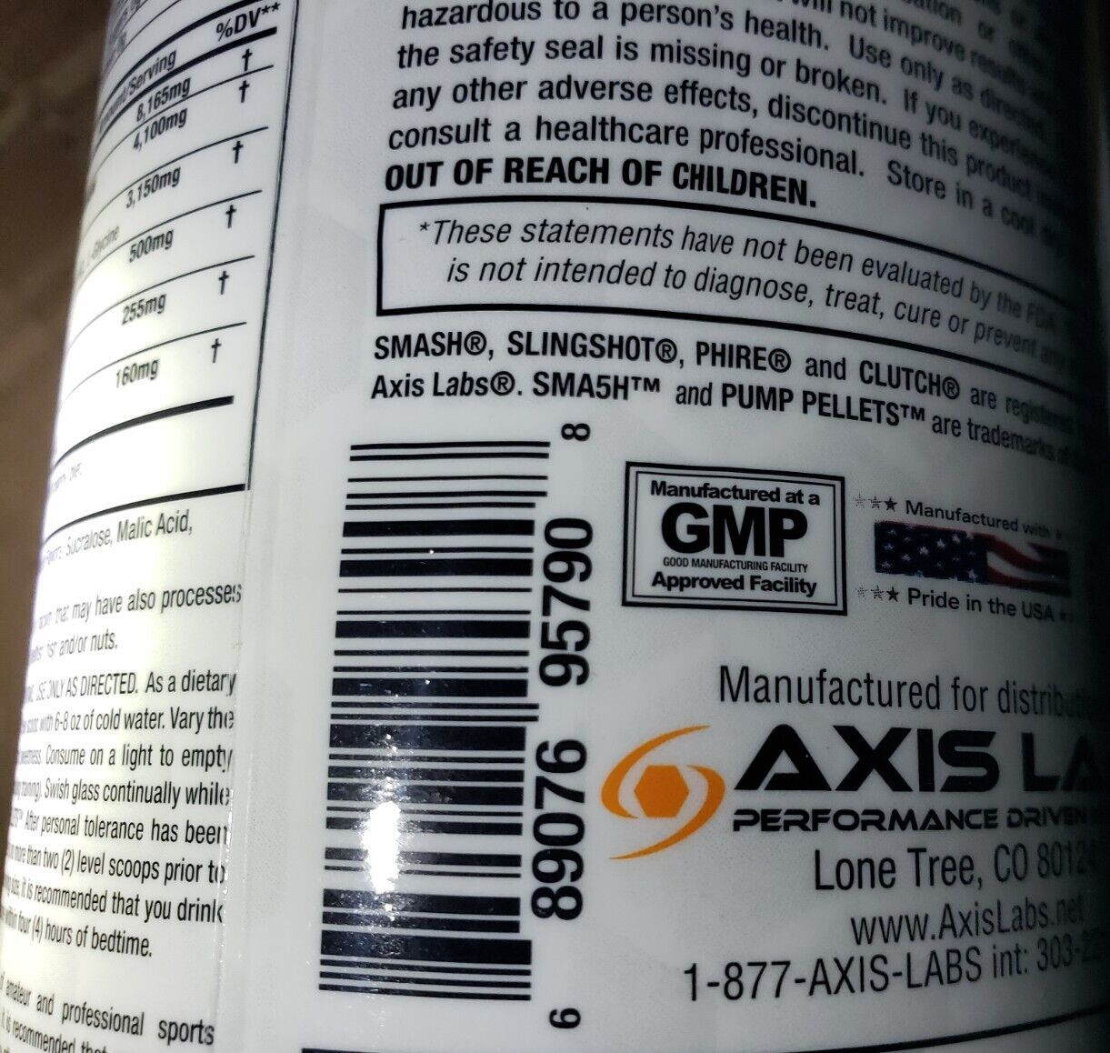 Axis Labs – SMA5H Compound FIVE – Watermelon Splash – 45 Servings – Exp 8/2025