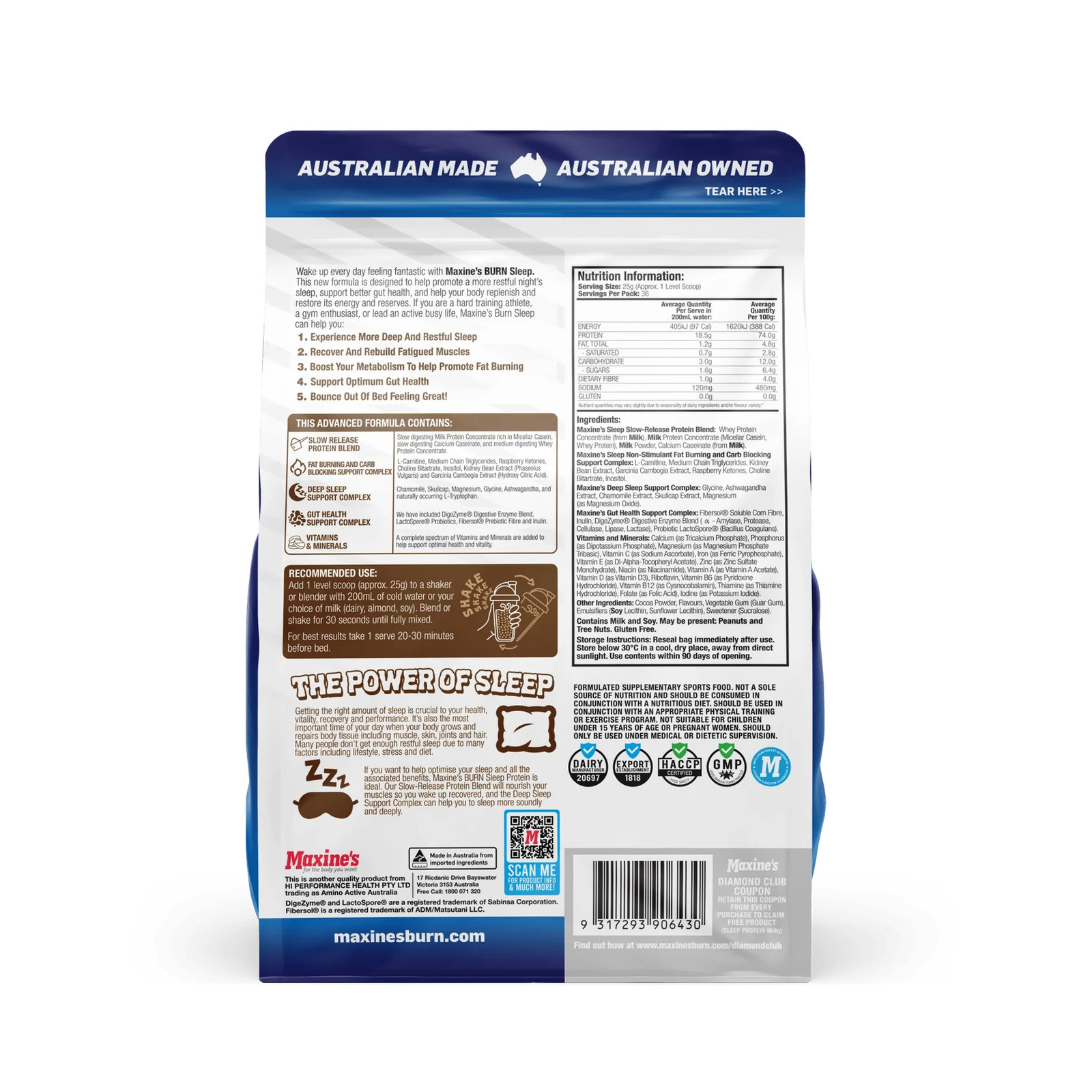 Maxines Sleep Protein by Maxines