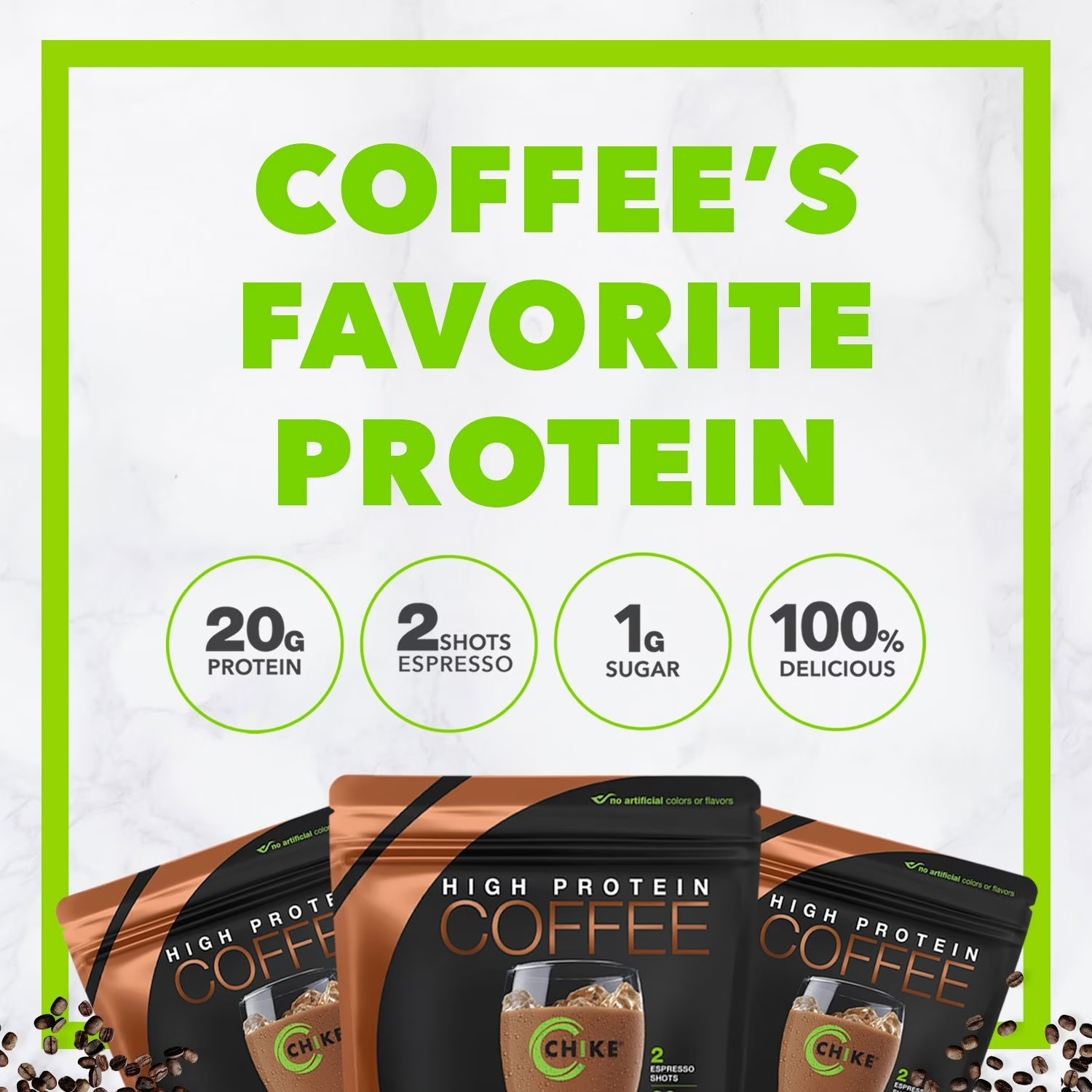 Chike Iced Coffee 20g Whey Protein Powder Mocha 27.1 Oz. EXP 04/10/2028 New