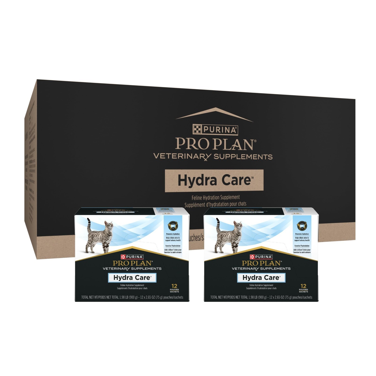 Hydration Cat Supplements – 24 Pouches of Pro Plan Veterinary Hydra Care 2.65 oz