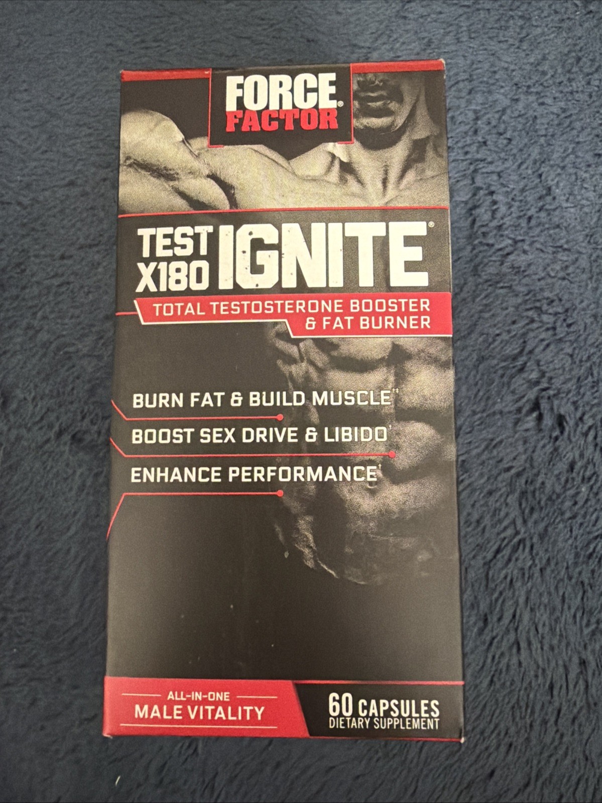 Force Factor Test X180 Ignite Total Testosterone Booster for Men with Fenugreek