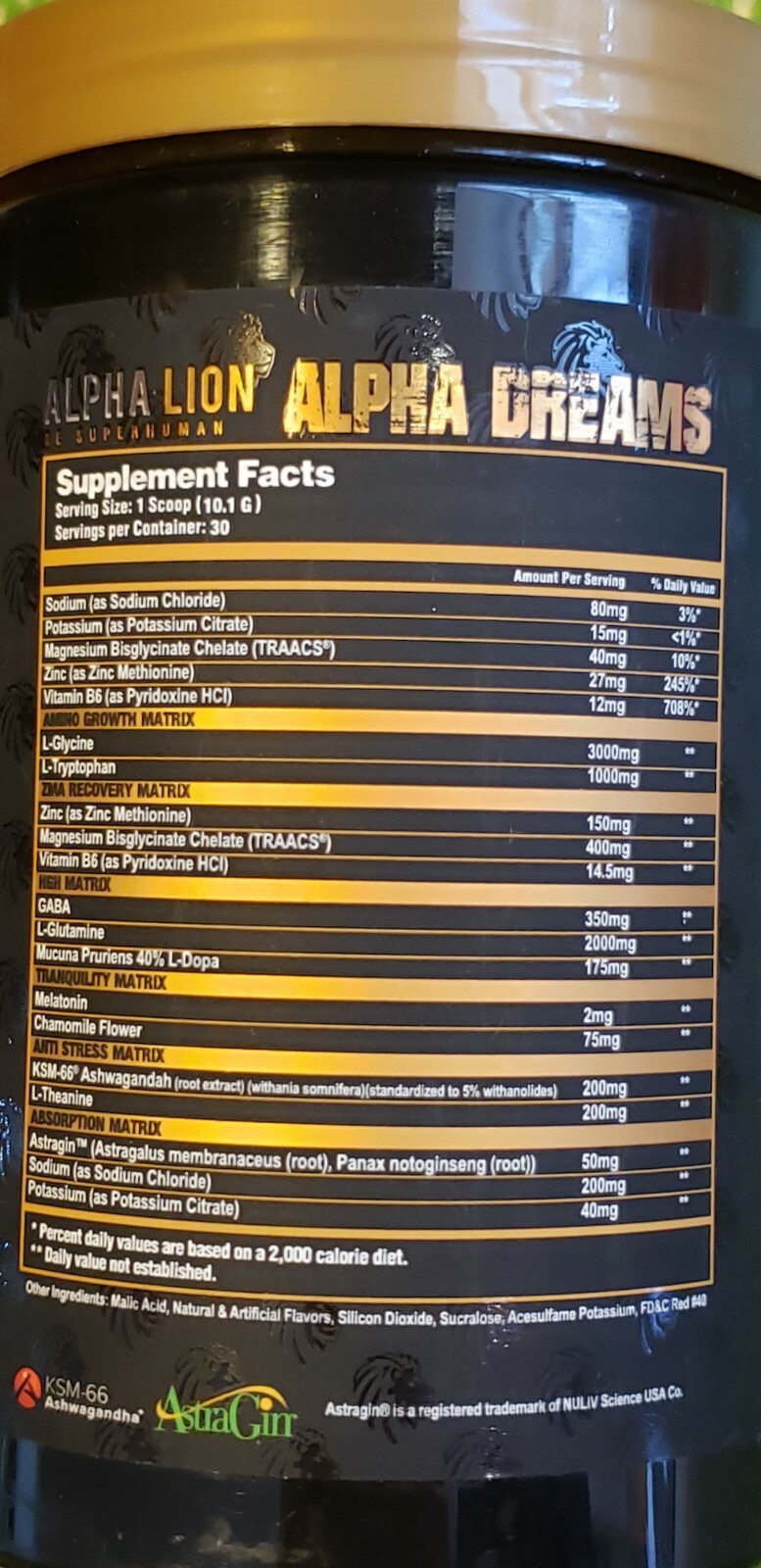 ALPHA LION – ALPHA DREAMS – Tropical Terminator – Fruit Punch – 30 Serv – 1/2025