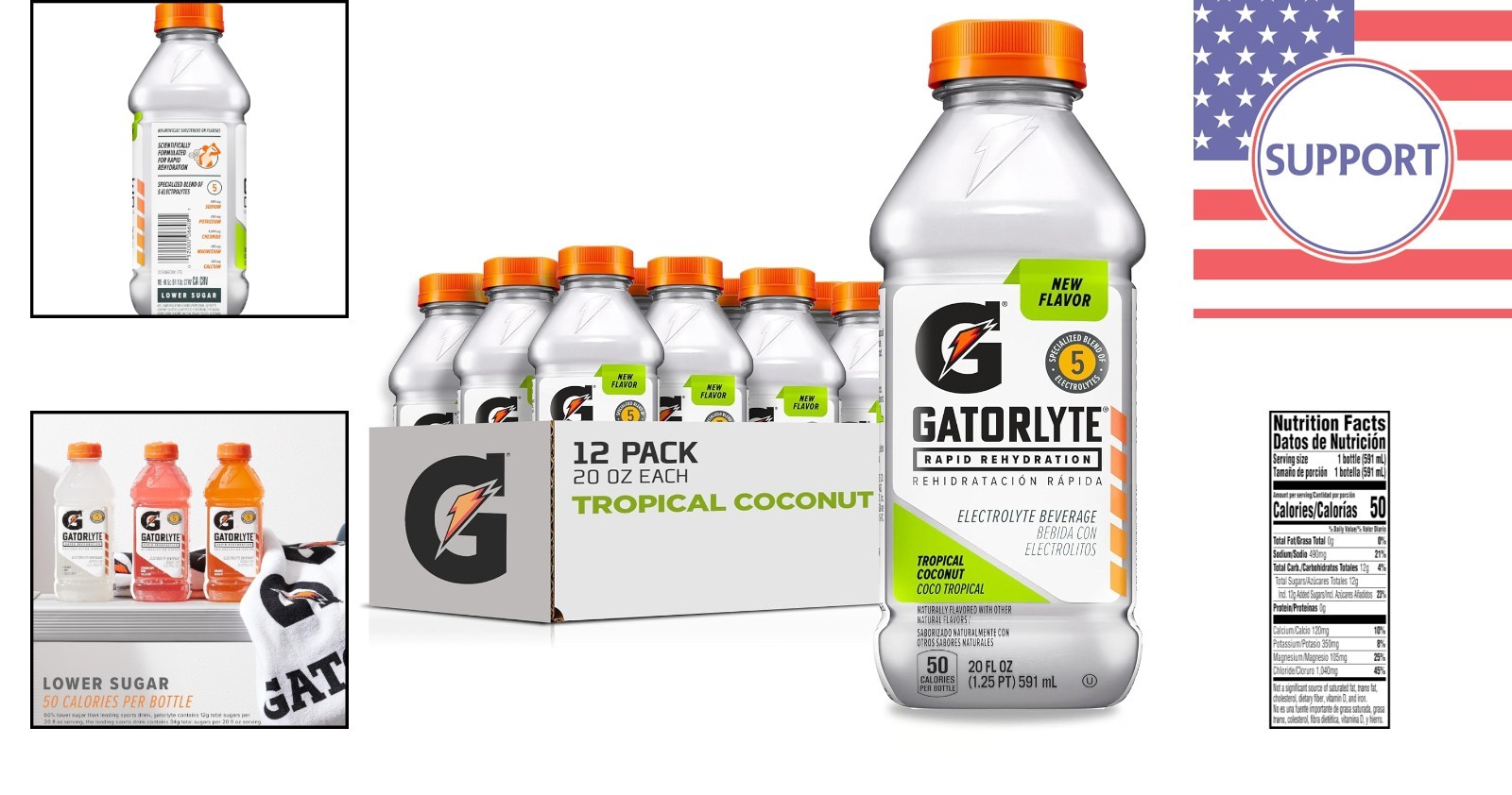Hydrate Naturally with Tropical Coconut Electrolyte Drink – Pack of 12 Bottles