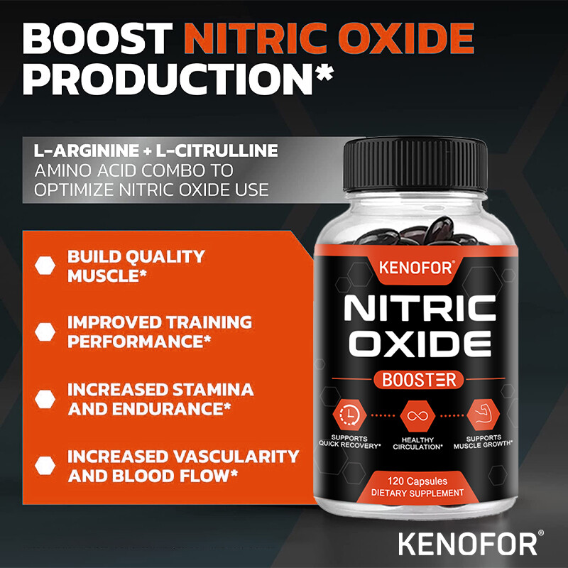 Nitric Oxide Booster, Boosts Blood Circulation, 30/60/120 Capsules