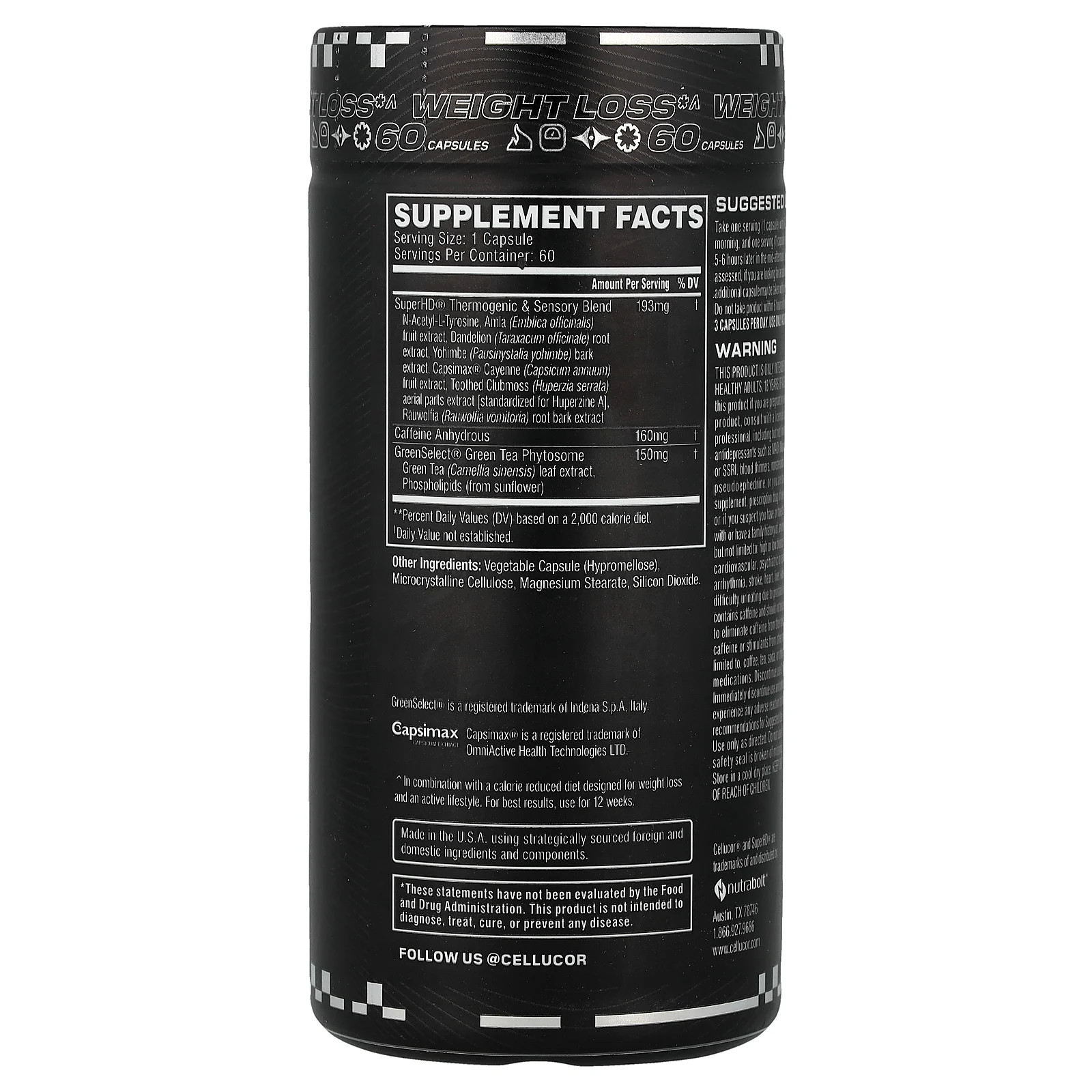 Super HD, High-Definition Fat Burner, 60 Capsules