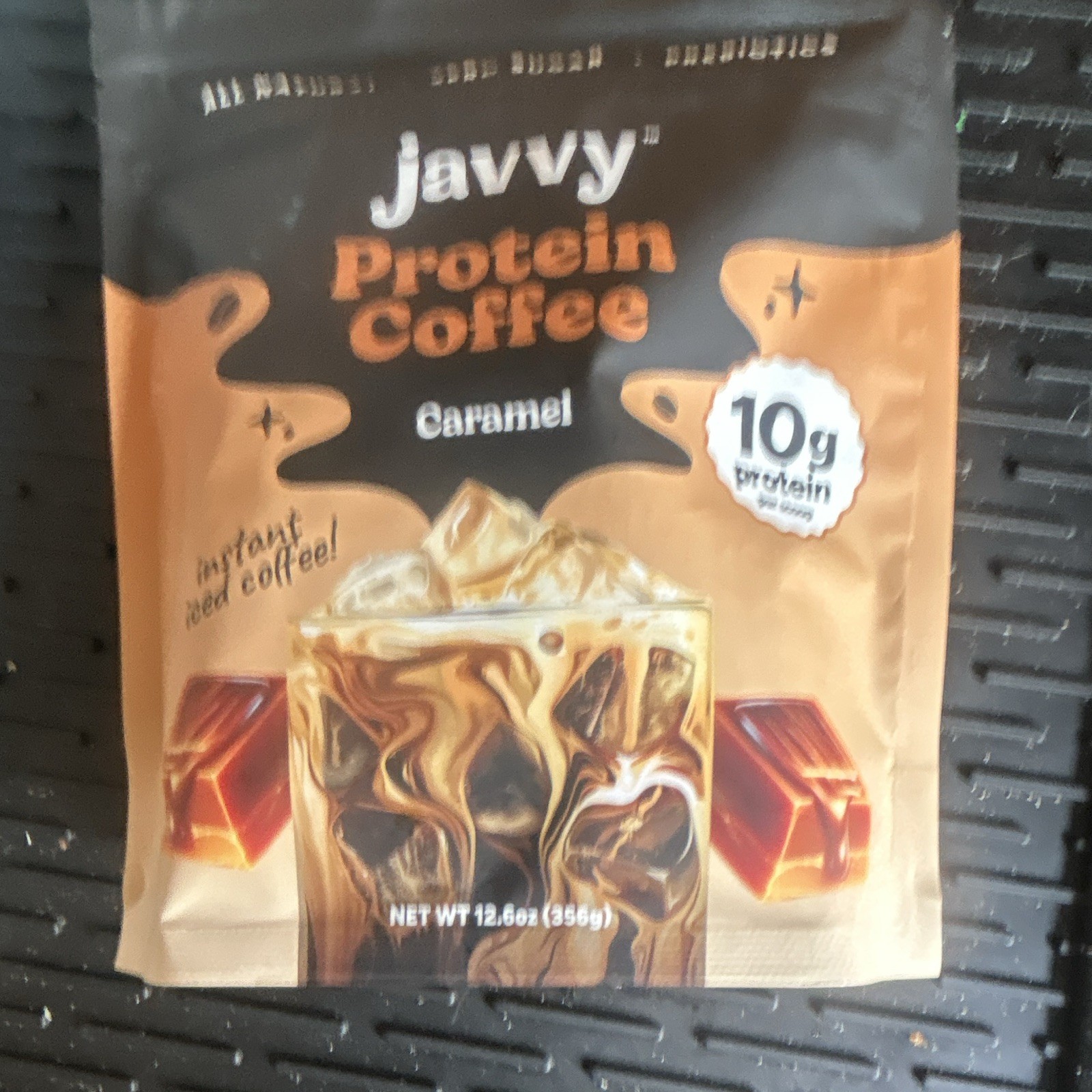 Javvy Protein Coffee Caramel Powder 10g Protein Zero Sugar 105mg 12.6oz