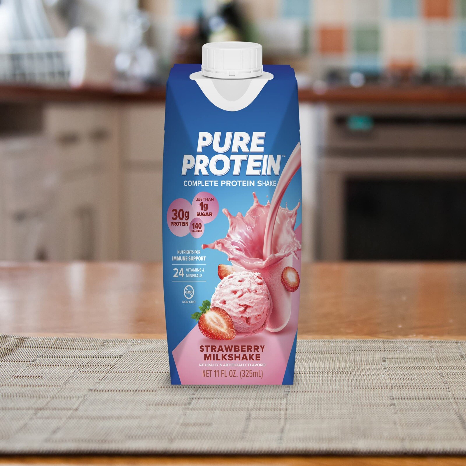 Pure Protein Strawberry 🍓 Protein Shake, 11 oz Bottles, (Pack of 12)