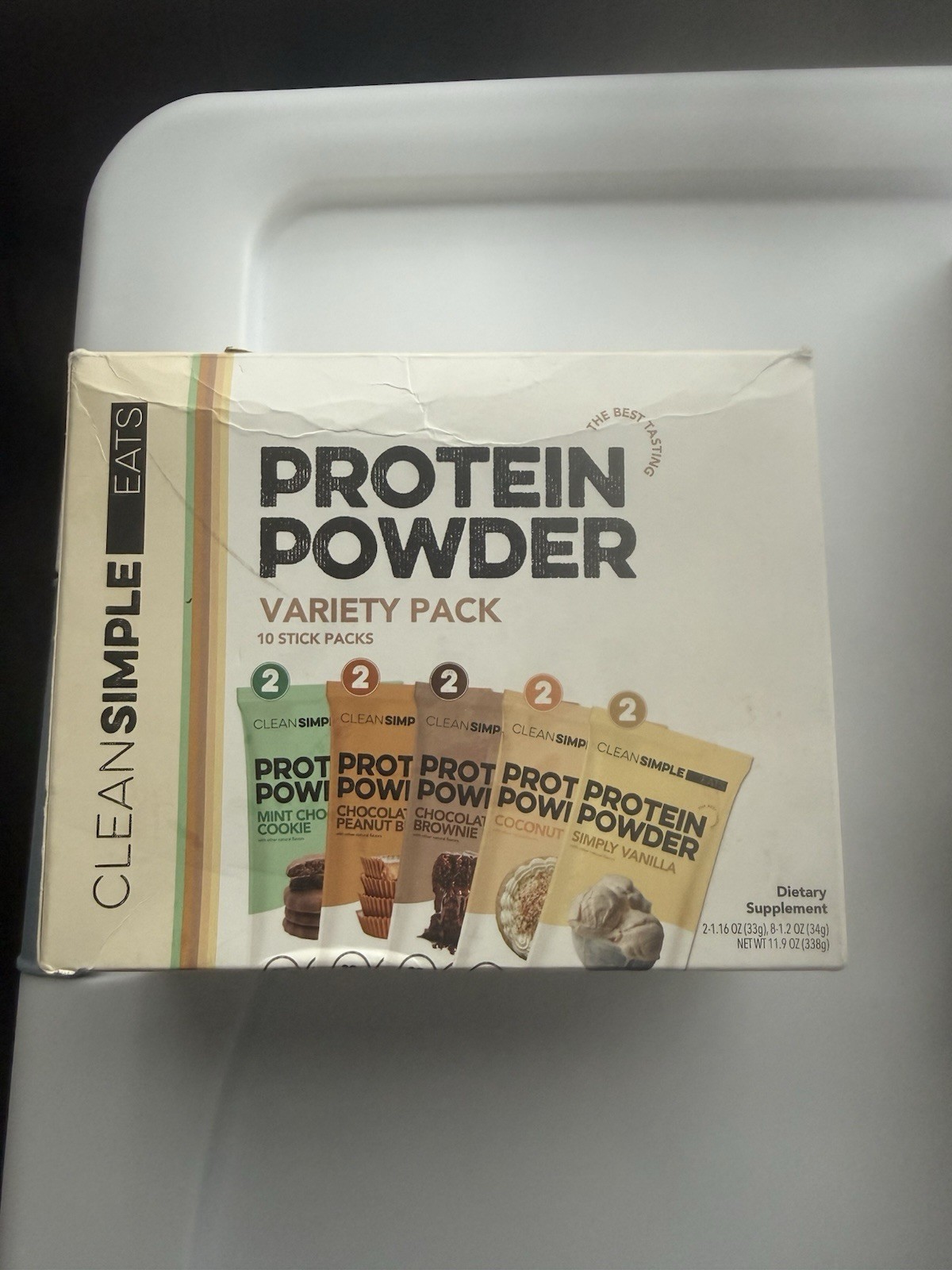 Clean Simple Eats Protein Powder Variety Pack Grass-Fed Whey 10 Servings 11.9 oz