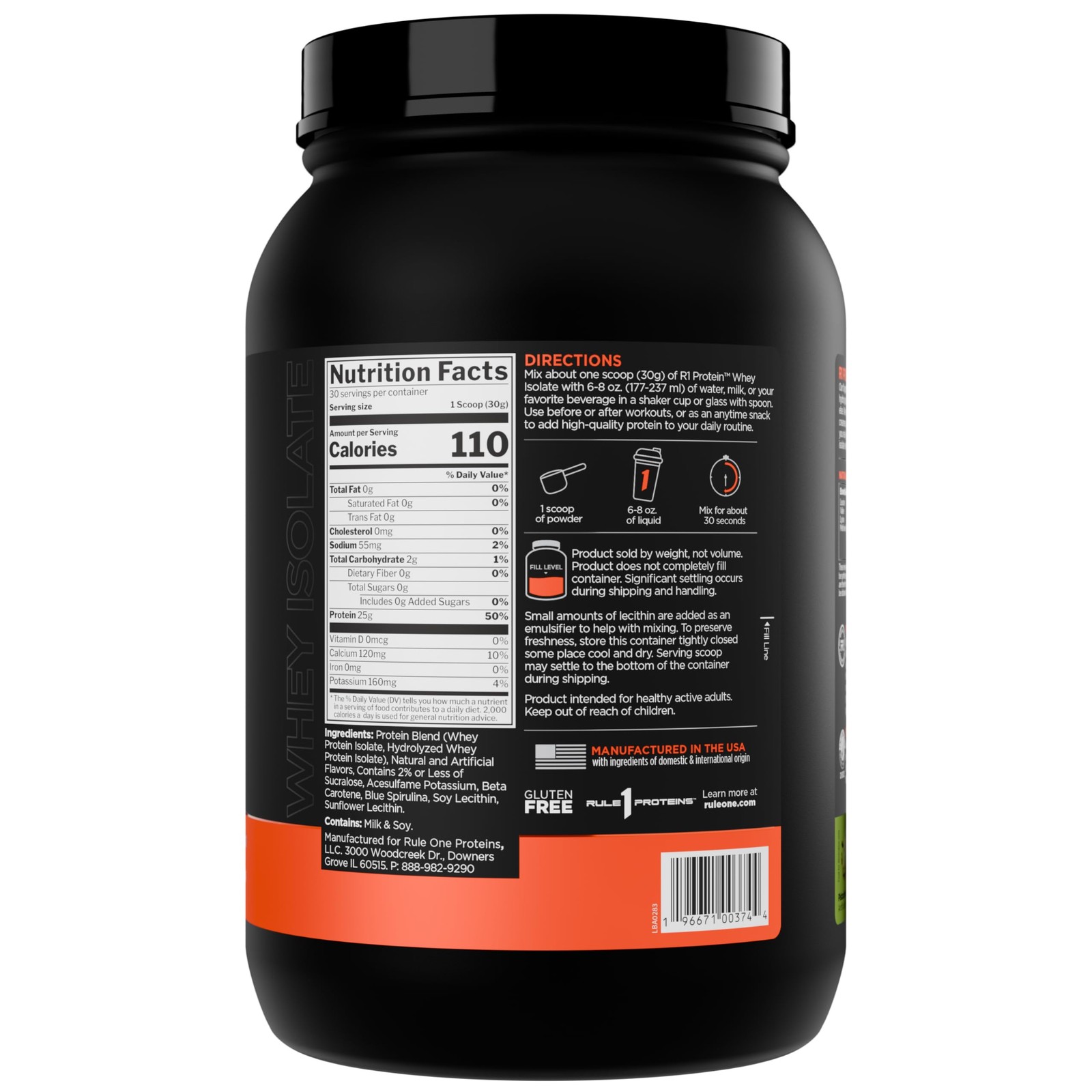 Rule 1 Proteins R1 Protein Whey Isolate with 25g Protein & 6g BCAA Exclusive…