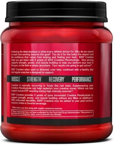 Micronized Creatine Monohydrate Powder Unflavored 5g Per Serving 60 Servings