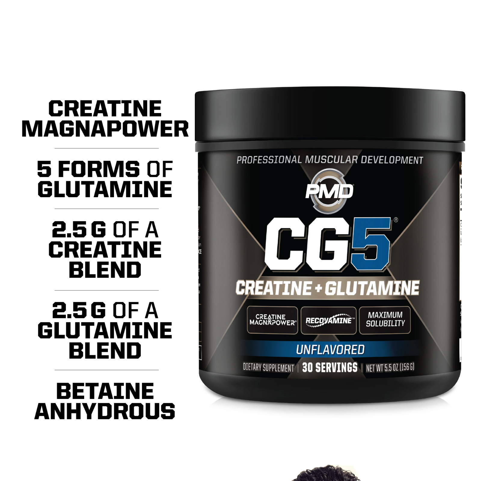 CG5 – Creatine/Glutamine Powder – Strength, Power & Recovery-Unflavored 30 serve