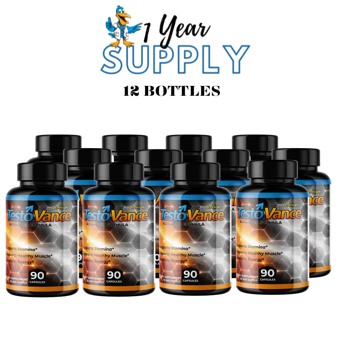 TestoVance- Bodybuilding & Men’s Health Support- 12 Bottles- 1080 Capsules