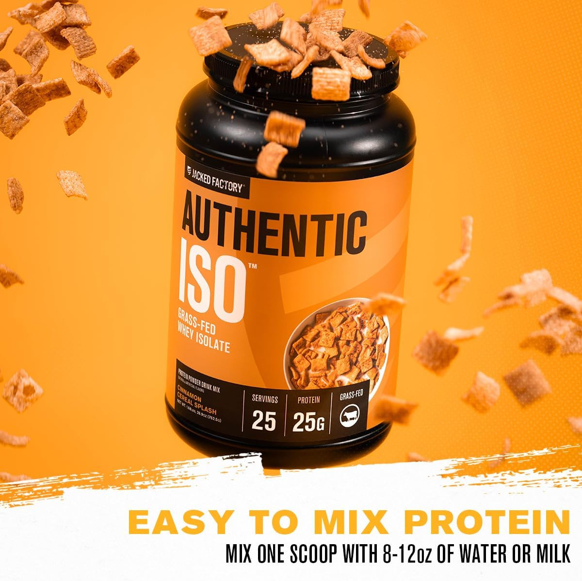 Authentic ISO Grass Fed Whey Protein Isolate Powder – Low Carb, Non-Gmo Muscle B