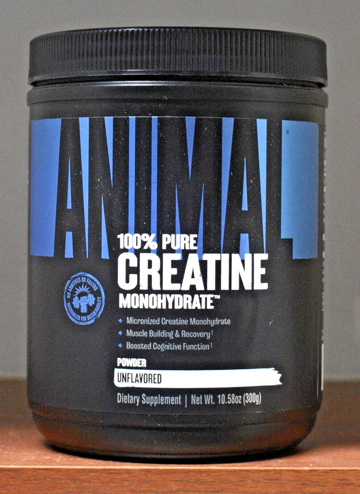 Animal Micronized Creatine Monohydrate Powder 10.58oz 300g 60 Servings