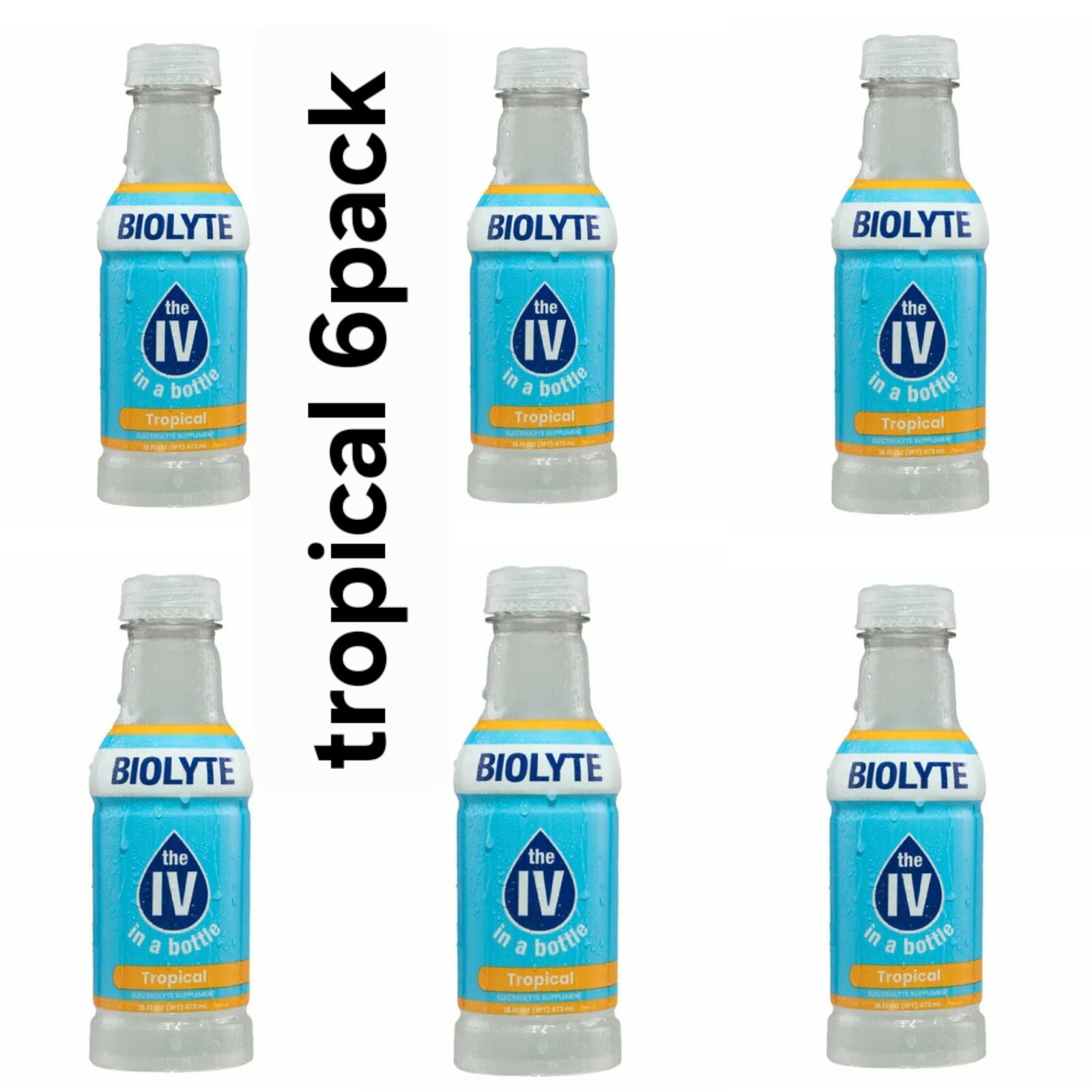 BIOLYTE Electrolyte IV in a Bottle Electrolyte Drink for Rapid Hydration 6pack