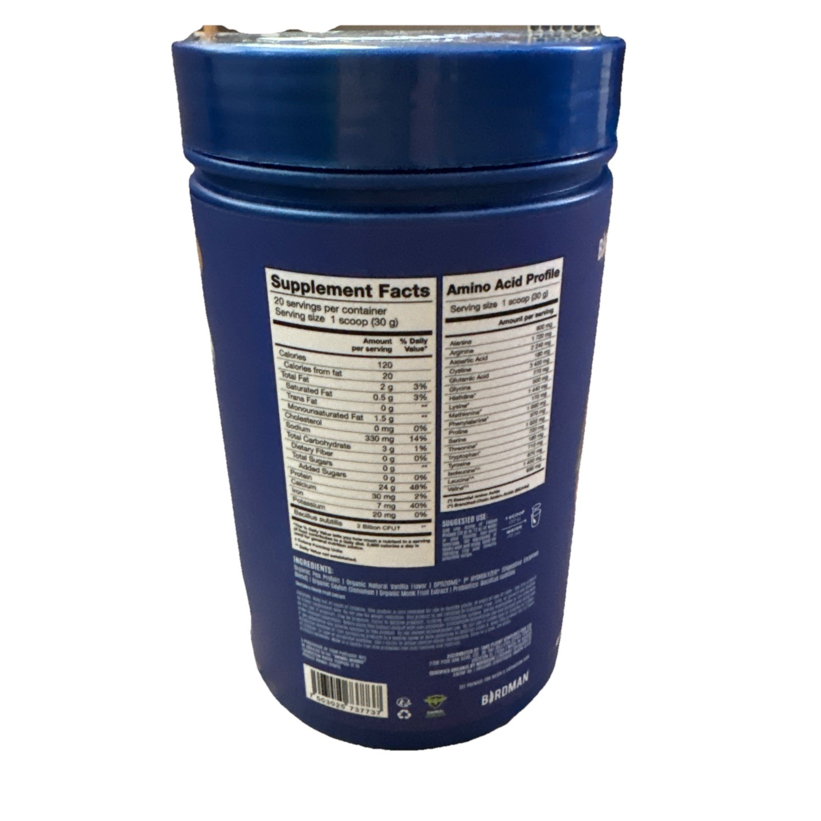 BIRDMAN FALCON PLANT BASED PROTEIN VANILLA FLAVOR 1.32 lb 20 Servings