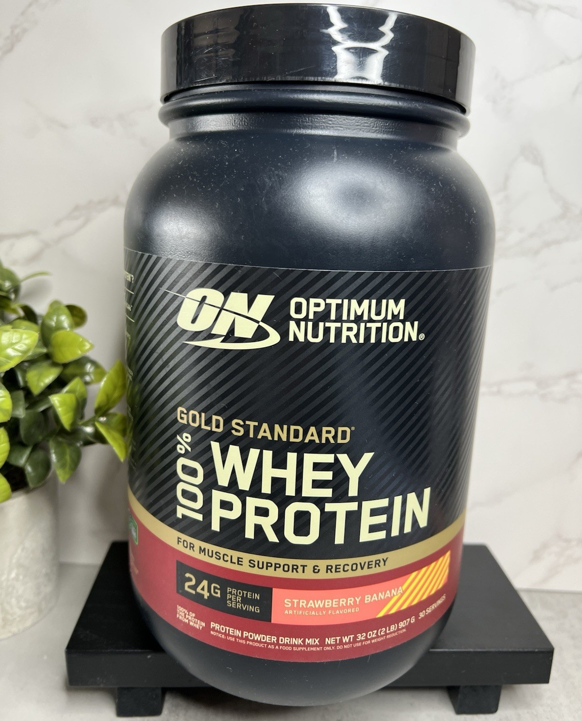 Optimum Nutrition Gold Standard Whey Strawberry Banana 2lb 30 Serv Exp 09/27