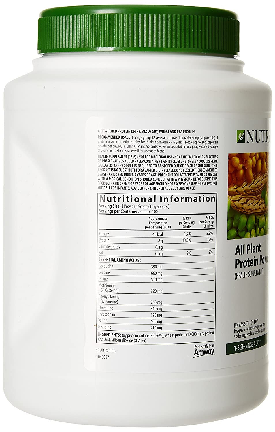 Amway Nutrilite All Plant Protein powder 1KG (Unflavored)