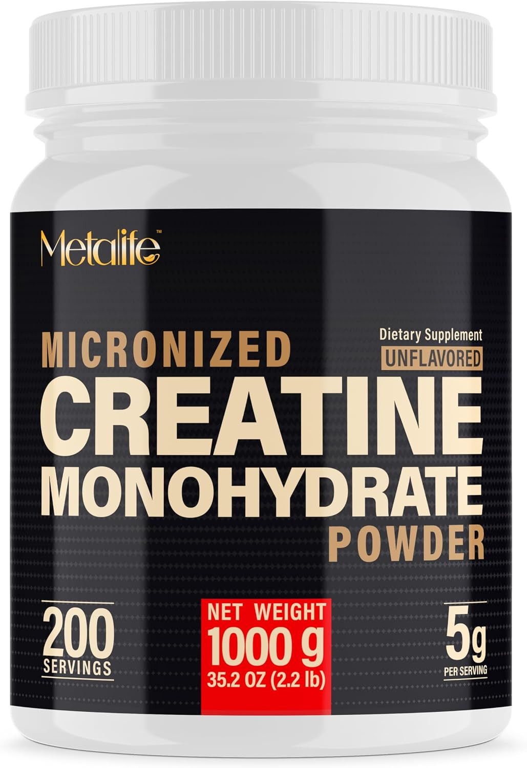100% Pure Creatine Monohydrate Powder 200 Servings, Micronized Powder, Muscle Gr