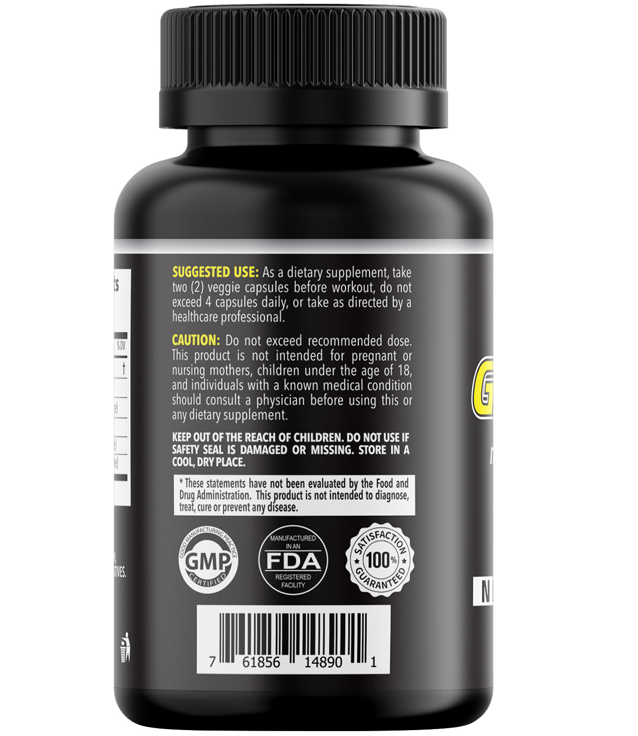 Gain XT 1600 mg Nitric Oxide Supplement for Muscle Growth / Amino Acids Support