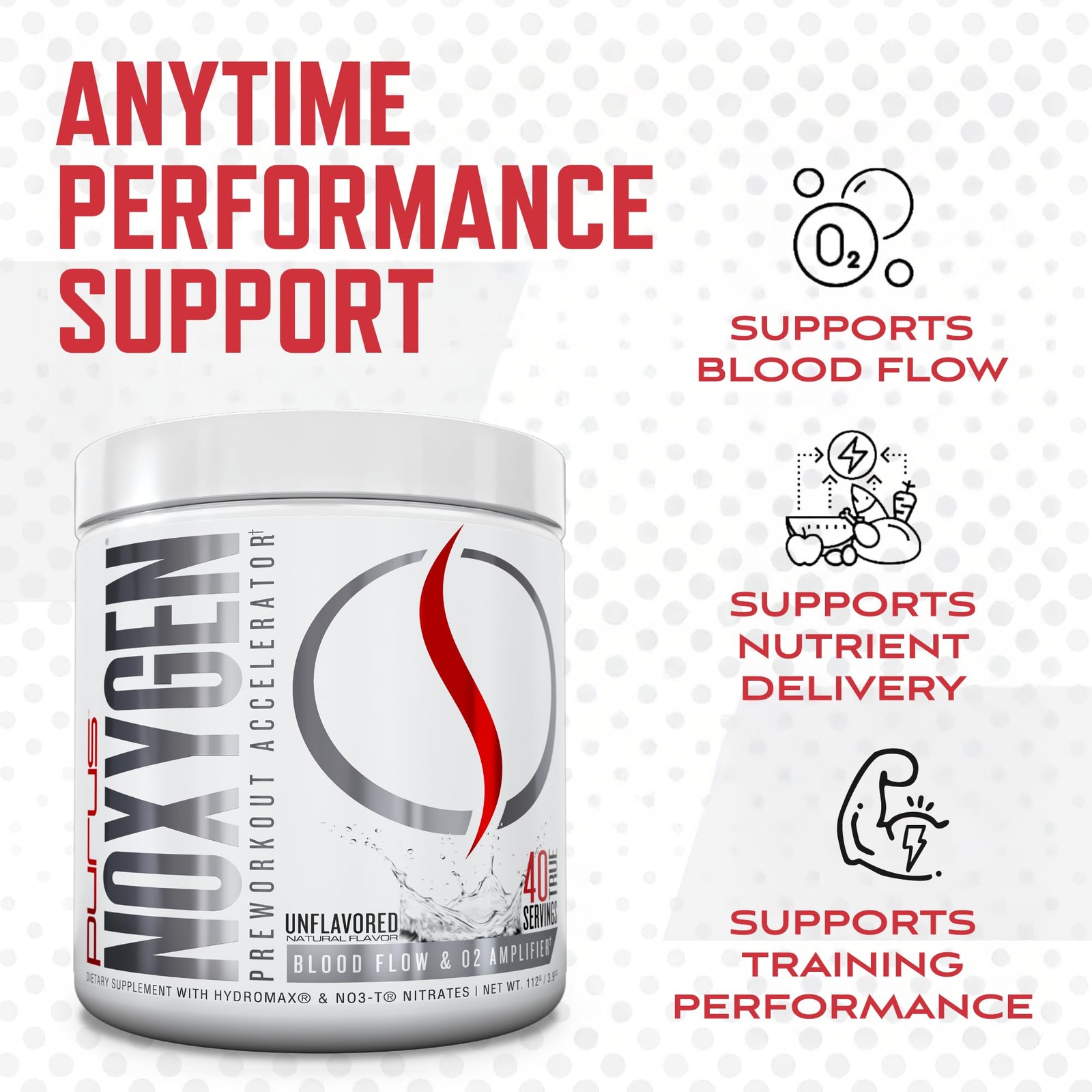 Purus Labs NOXygen Powder Pre-Workout Accelerator | 40 Servings (Pack of 1)