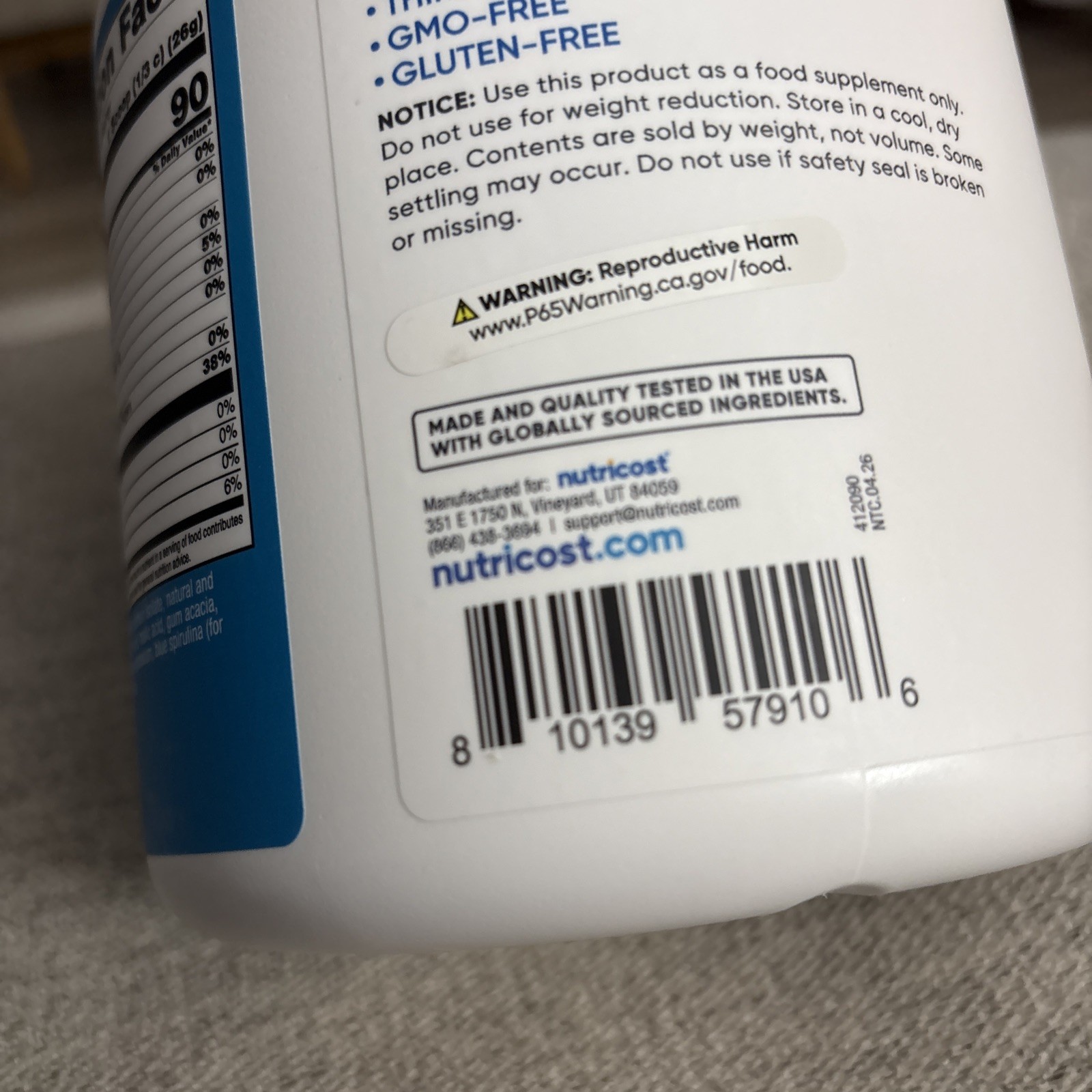 Nutricost Clear Whey Protein Isolate Powder (Blue Razz Pop) 1 LB – 20g Protein