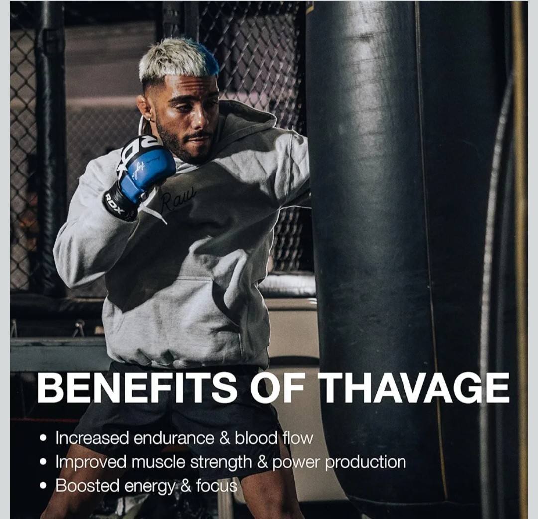 RAW Pre Workout Powder Thavage Beach Bum Sports Nutrition Supplement 40 Servings