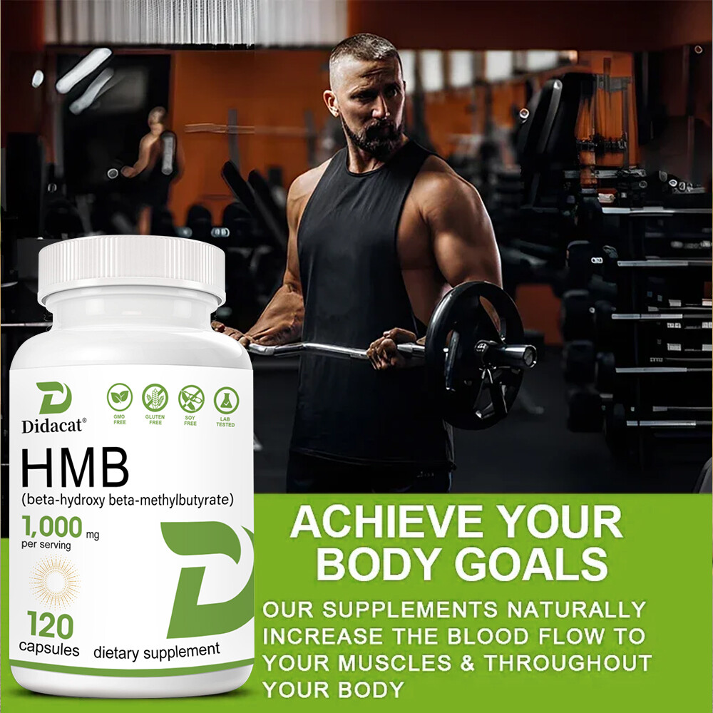 HMB 1000mg For Muscle Growth Lean Muscle Mass Fast Workout Recovery 30/60/120ct