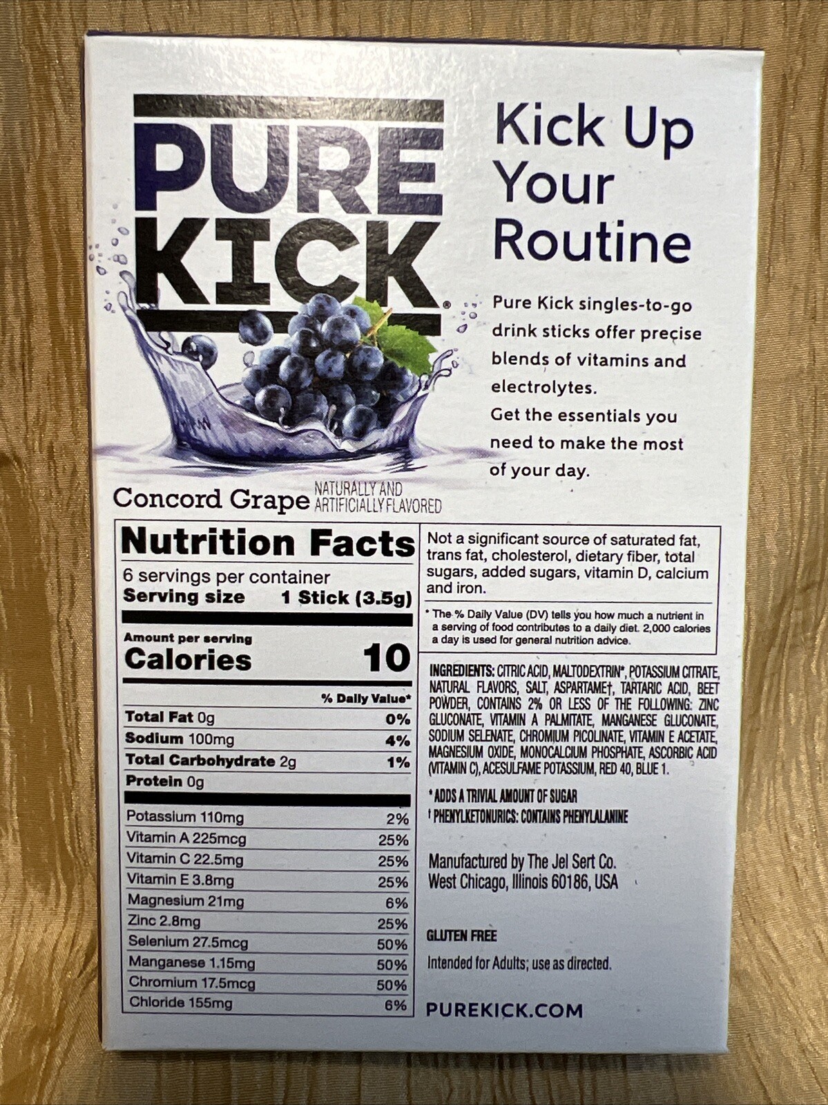 24 PURE KICK HYDRATE Concord Grape Electrolytes Mix Zero sugar (4@6ea) ‘26