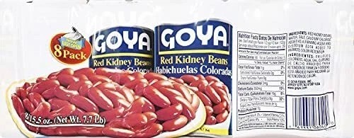 Goya Foods Red Kidney Beans 15.5 Ounce Pack of 8