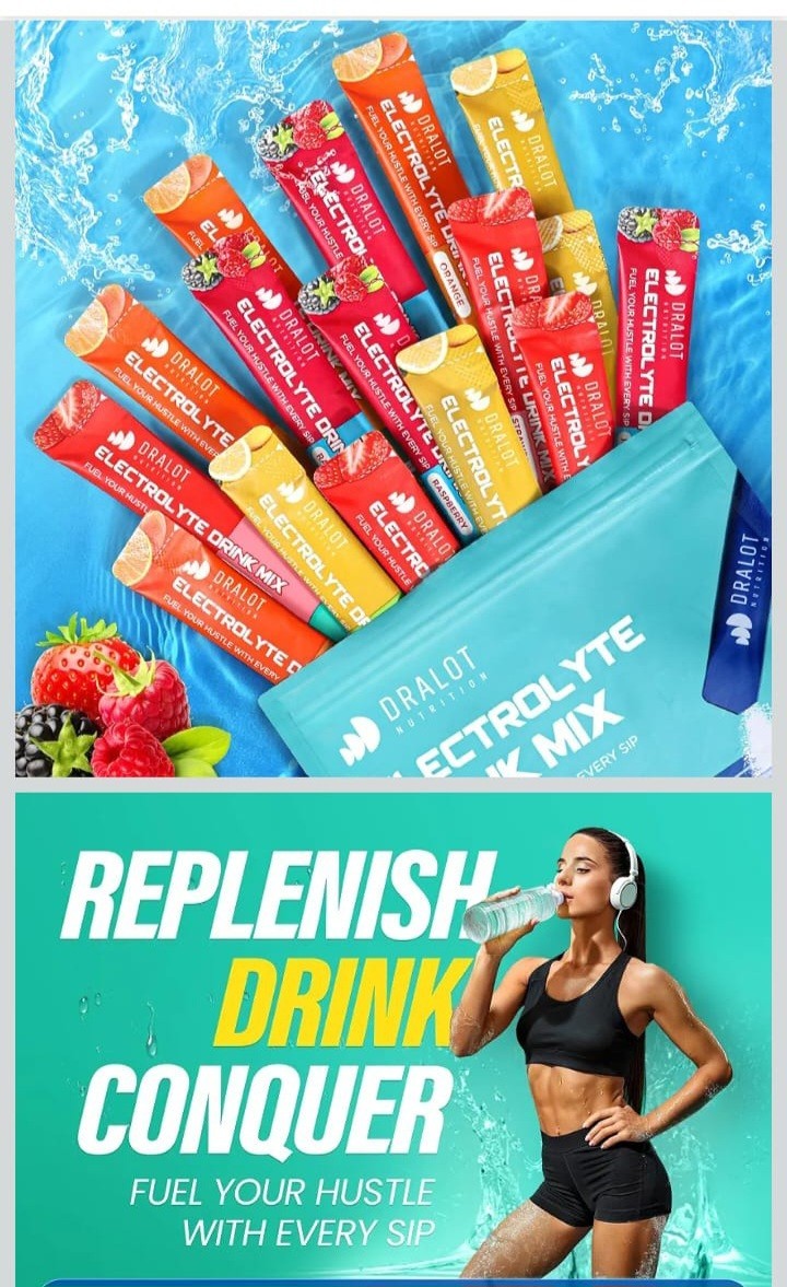 DR ALOT Electrolyte Drink Mix Variety Pack 32 Sticks 2 Pack 0 Sugar