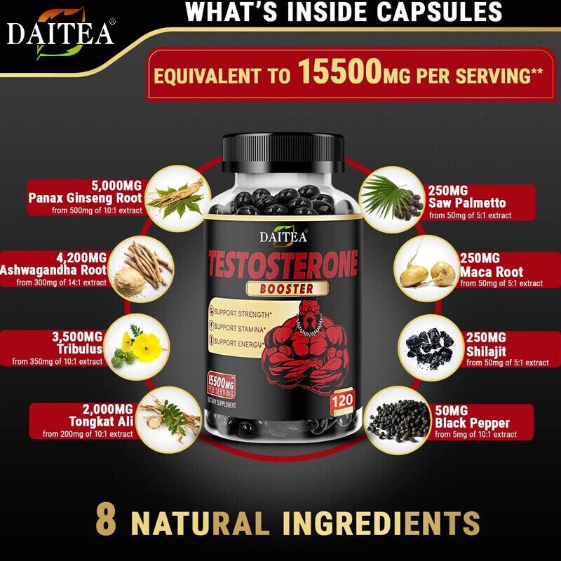 Testosteron Booster for Fast Muscle Building Testosteron Anabolic 120 Capsules