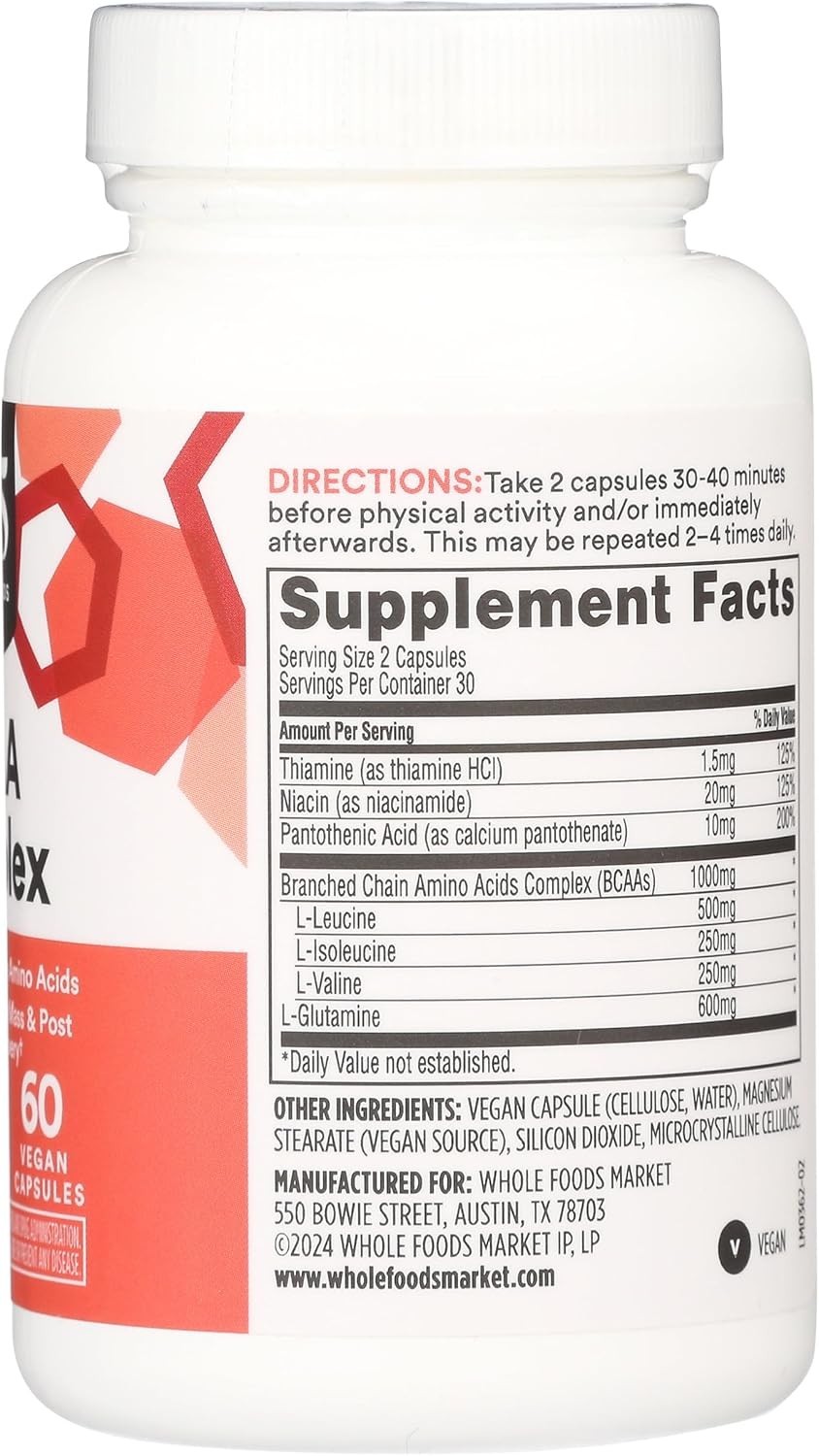 Essential Amino Acids – BCAA Complex in 60 Capsules for Post-Workout